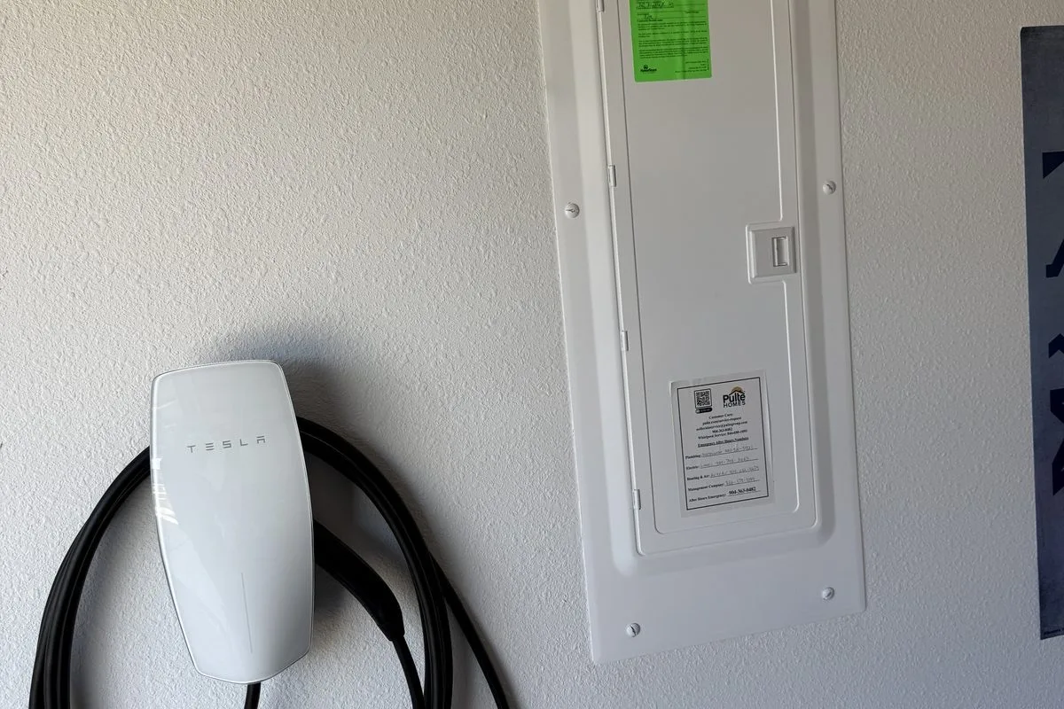 Genesis GV60 Tesla wall connector installation in Bannon Lakes, St. Augustine FL