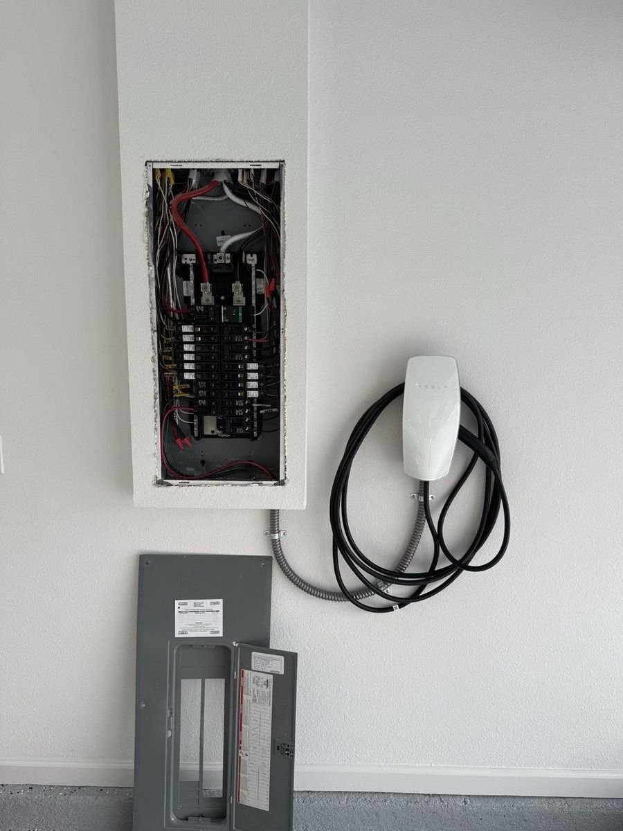 EV charger electrical panel setup in Jacksonville FL