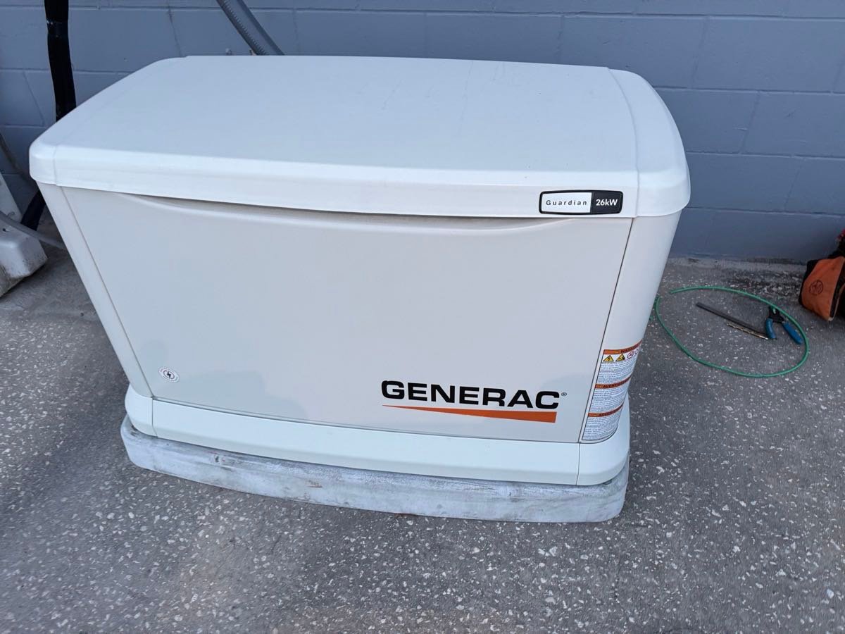 Generac Guardian 26kW home backup generator installation in Jacksonville FL