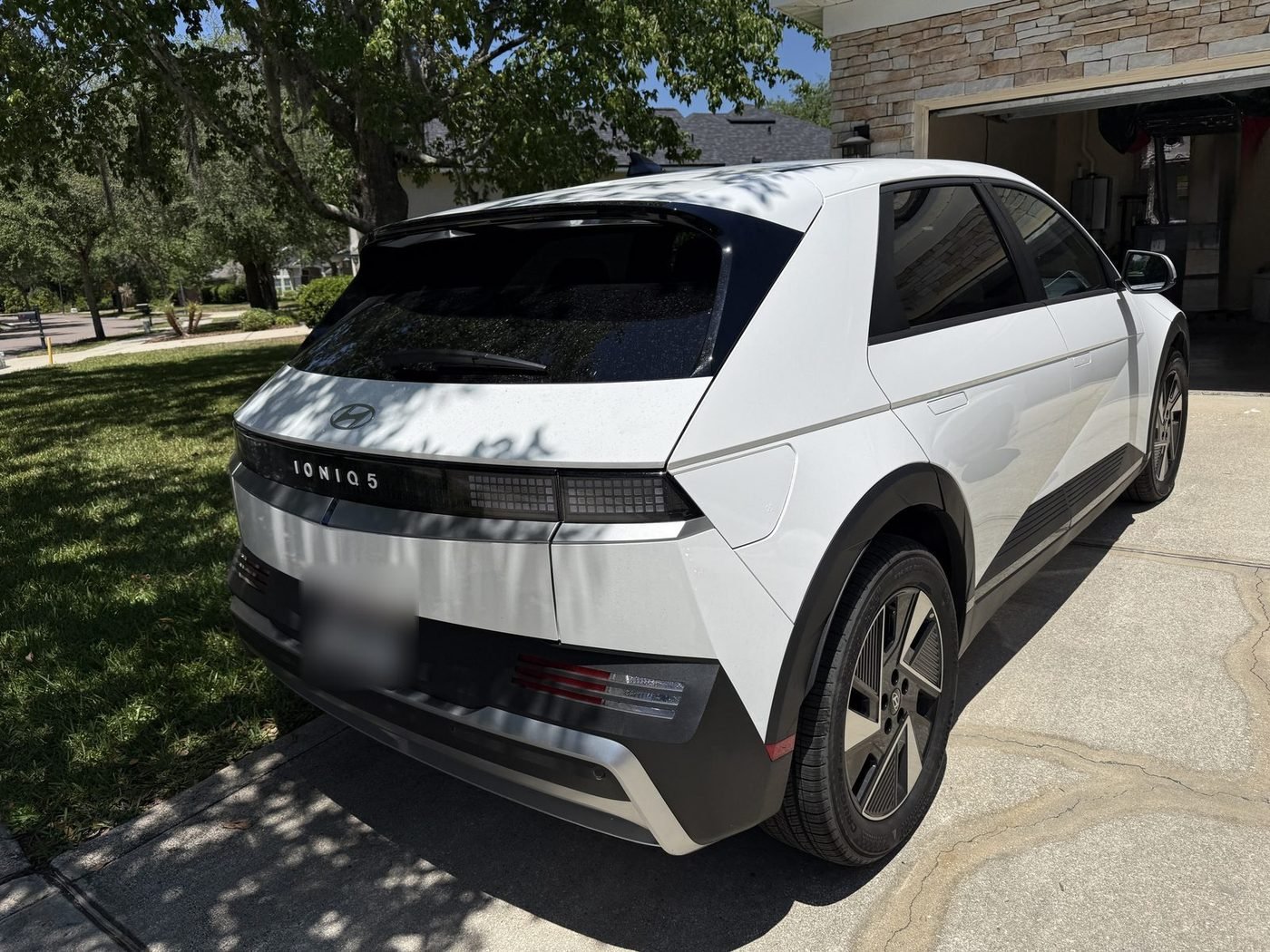 Hyundai Ioniq 5 parked at a home in Bartram Springs, Jacksonville, FL after Pure Power Electrical installed its Tesla Wall Connector